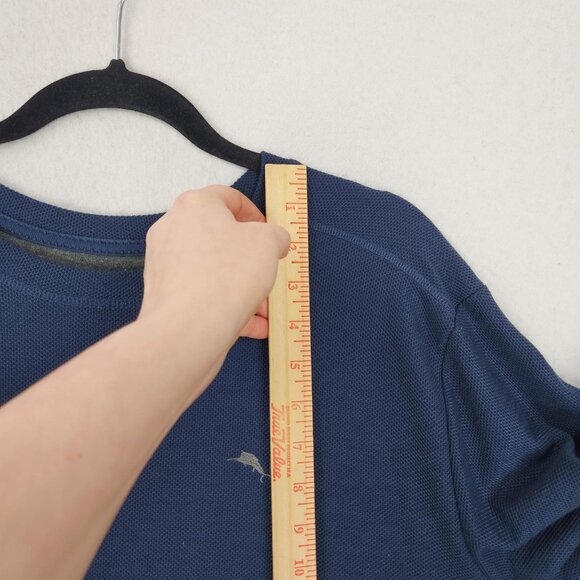 Tommy Bahama Sweater Mens XL Blue Lightweight Crew Neck Casual Pullover - Picture 5 of 12
